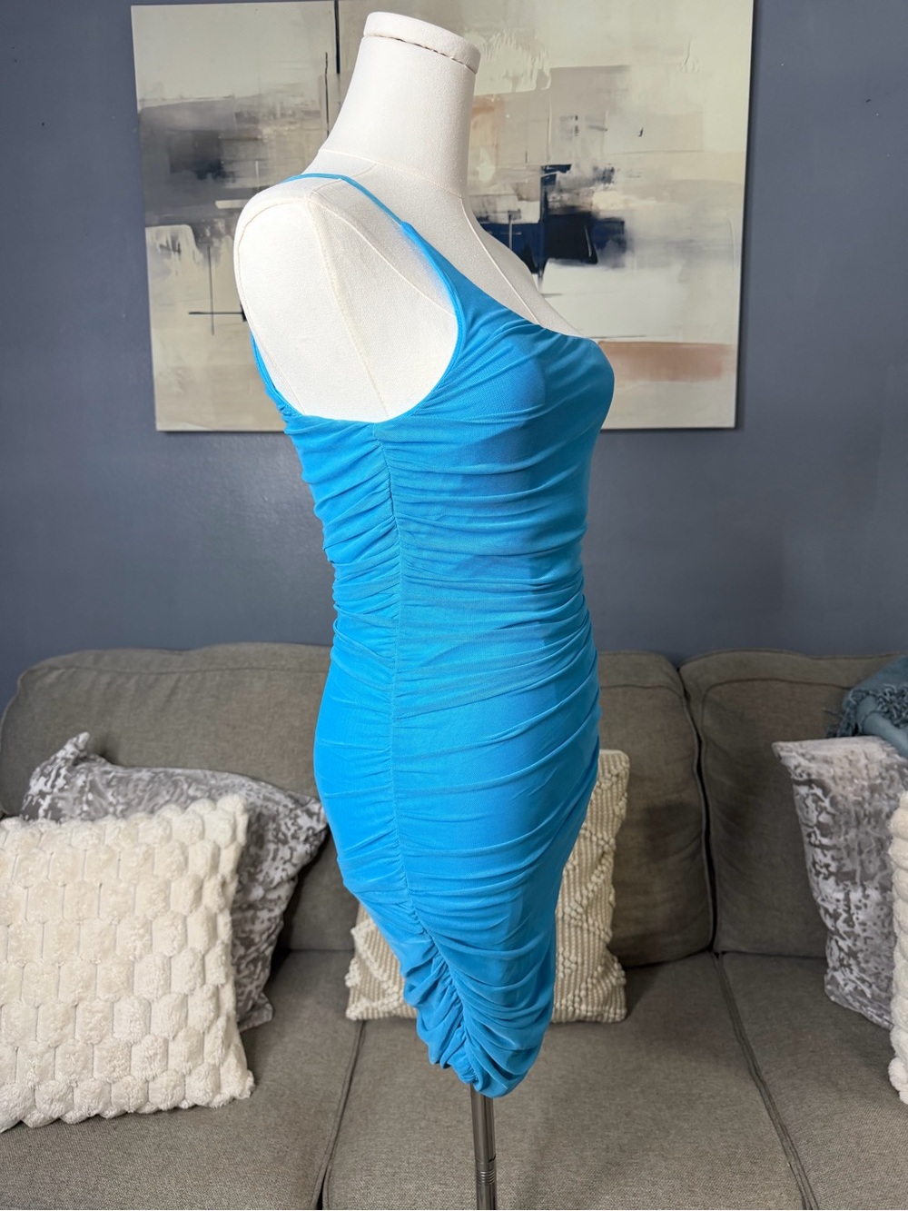 Princess Polly Jocasta Mini Dress in Turquoise size 2 - Picture 5 of 8